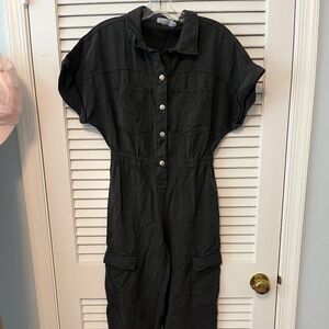 Zara black romper size 13-14 (new with tags)